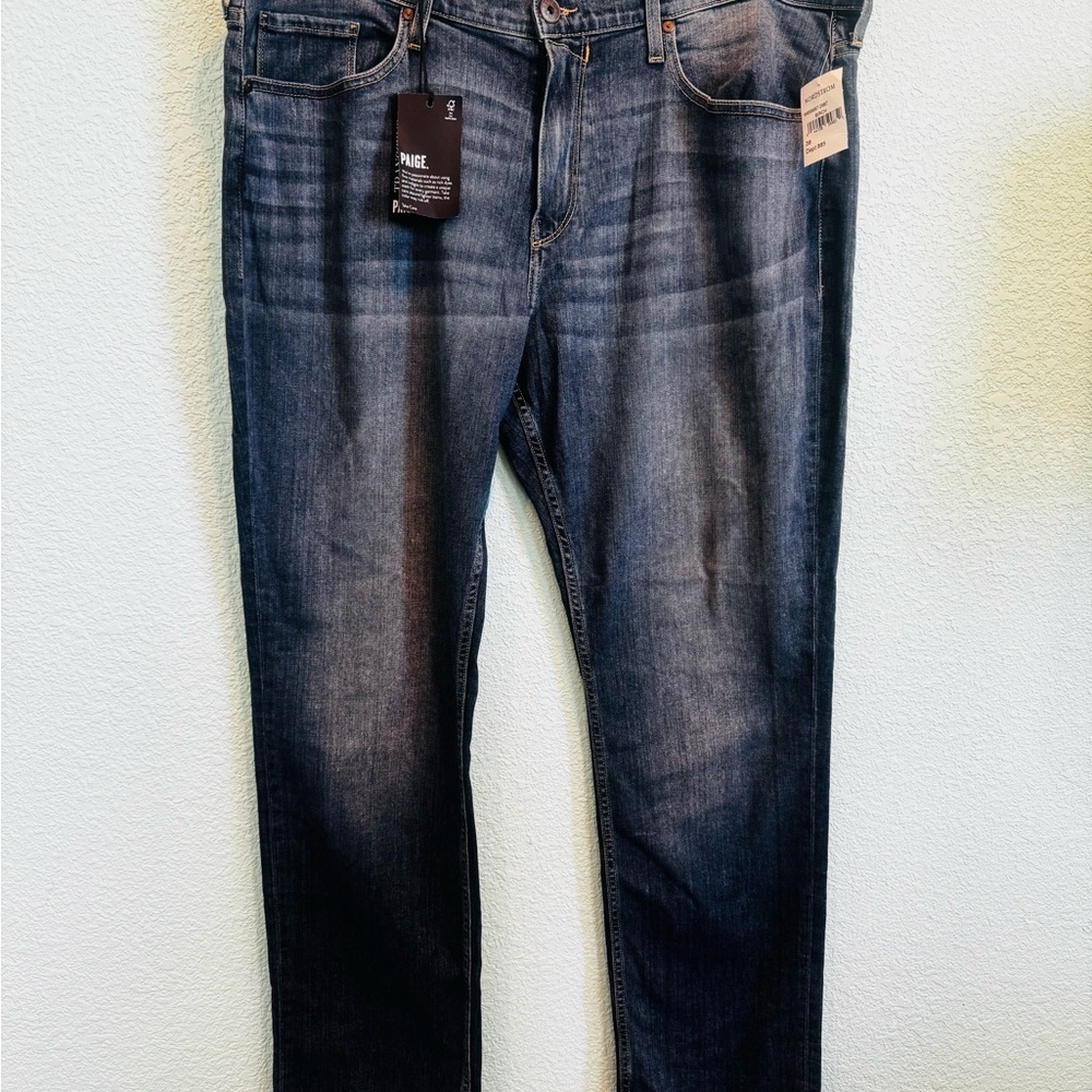 NWT PAIGE Federal Slim Straight Jeans - Men's Size 38 in Birch